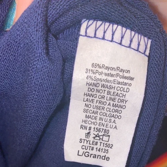 NWOT Revelation Rainbow Stripe Long Sleeve Shirt Size L - Picture 4 of 4